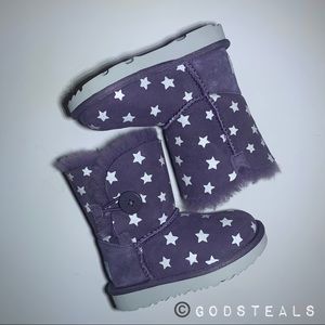 UGG Girls TODDLER Sz 7 Purple Bailey Button IIStar